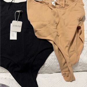 ANWND Black and Tan Bodysuits